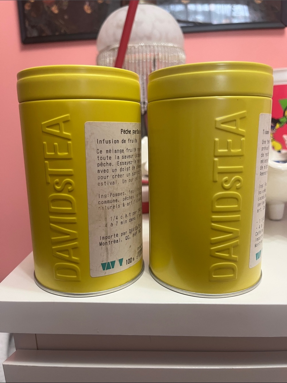 DAVIDsTEA Yellow Tea Canister - Set of 2